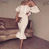 Bodycon Vestidos Elegant Women Clubwear Butterfly Sleeve Ruffles Celebrity Party Dress