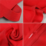 Jumpsuits Elegant Red Sexy Deep V-Neck Hollow Out Jumpsuit Bodysuit
