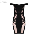 Off Shoulder Mesh Mini Dress