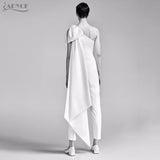 Jumpsuit Bow One Shoulder Half Batwing Sleeve Rompers Jumpsuit SexyWhite Bodycon Bodysuits