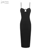 Red & Black Sexy V Neck Sleeveless Hollow Out Dress