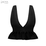 Short Top Vest V-Neck Ruffles Tank Women Top