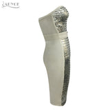 Vestidos Luxury White Strapless Sequined Beads Sleeveless  Dress