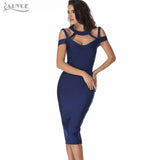 Hollow Out V-Neck Sexy Spaghetti Strap Midi Dress
