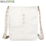 Flower Canvas Tote Foldable Reusable Shopping Bags