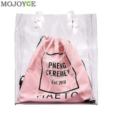 MOJOYCE Transparent PVC Bags Women Drawstring Bag