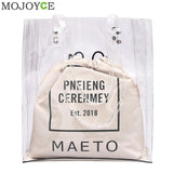 MOJOYCE Transparent PVC Bags Women Drawstring Bag