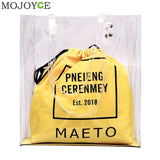 MOJOYCE Transparent PVC Bags Women Drawstring Bag