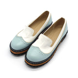 Slip On Flat Cute Bow Tie Lace Shallow Mouth Ladies Platform Shoes