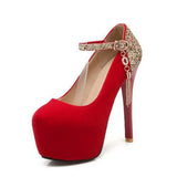 Pumps Platform Super High Heeled Bride Party Wedding Footwear Shoes