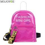 Transparent Female Backpack Clear PVC  Rucksack