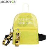 Transparent Female Backpack Clear PVC  Rucksack