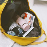 Canvas Fabric Preppy Women Backpack