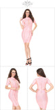 Mesh High Neck Bandage Dress