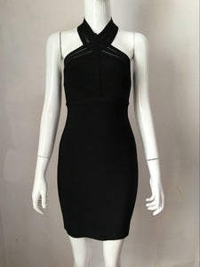 Hang Neck Mesh Sexy Lady Dress