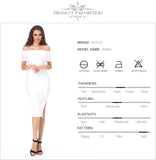 Off -Shoulder Knee-Length Dress