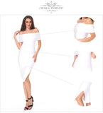 Off -Shoulder Knee-Length Dress