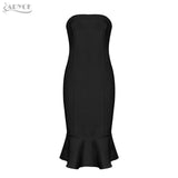 Strapless Sleeveless Knee-Length Dress