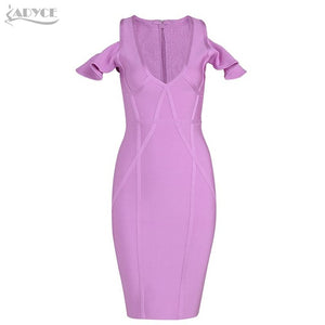 Violet Sexy V Neck Butterfly Sleeve Mini Dresses