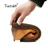 Tastabo Genuine Leather Flat Flats Hand-Sewing Shoes