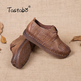Tastabo Genuine Leather Flat Flats Hand-Sewing Shoes