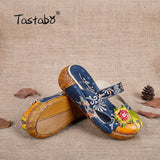 Tastabo Flower Handmade Slides Flip Flop On The Platform Clogs For Slippers