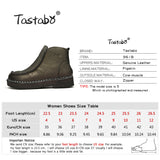 Handmade For Women Genuine Leather Ankle Vintage Mom Round Toes Martin Boots