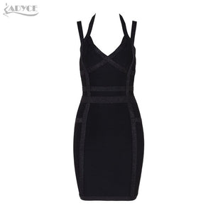 Sexy Halter Bandage Nightclub Celebrity Evening Party Dresses