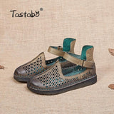 Handmade Shoe Genuine Leather Flats Women Shoes