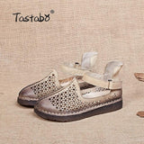 Handmade Shoe Genuine Leather Flats Women Shoes