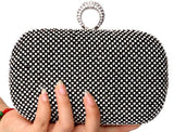 SEKUSA Clutch Diamond-Studded  With Chain Shoulder Handbags Wallets For Wedding Evening Bag
