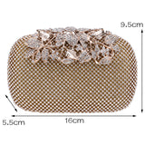SEKUSA Flower Crystal Evening Bag