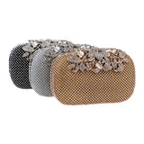 SEKUSA Flower Crystal Evening Bag