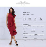 Sleeveless Patchwork Ruffles Bodycon Dress