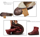Retro Handmade Ankle Flat Boots
