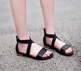 Flats Heel Sandals Ladies Shoes Black