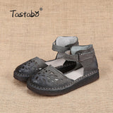 Ballet Summer Cut Out Women Genuine Leather Shoes