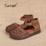 Ballet Summer Cut Out Women Genuine Leather Shoes