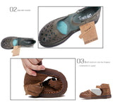 Ballet Summer Cut Out Women Genuine Leather Shoes