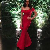 Sexy Skyblue Off the Shoulder Clubwear Long Maxi Women Dress