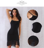 Spaghetti StrapTassel Fringe Mini Dress
