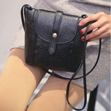 Women's PU Leather Small Messenger Crossbody Shoulder Candy Color Handbag