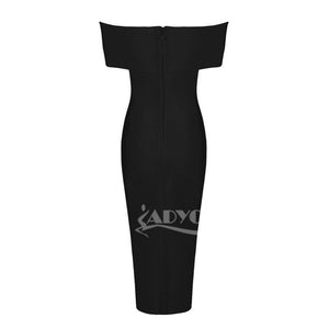 Off -Shoulder Knee-Length Dress