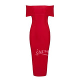 Off -Shoulder Knee-Length Dress