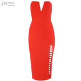 Black Strapless Side Lace Up Hem Dress