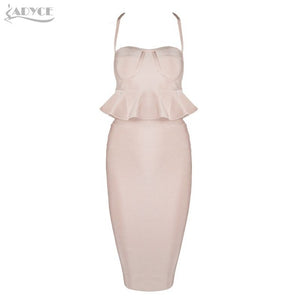 Sexy Women Spaghetti Strap Ruffles Hem Cropped Top& Skirt  Woman Set