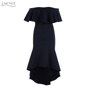 Slash Neck Patchwork Ruffles Dress