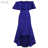 Slash Neck Patchwork Ruffles Dress