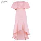 Slash Neck Patchwork Ruffles Dress