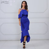 Short Sleeve Vestidos Ruffles Ankle Length  Party Dress
